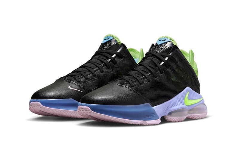 Nike LeBron 19 Low "Black Volt" Release Info DO9828-001 lebron james space jam los angeles lakers basketball shoes nba