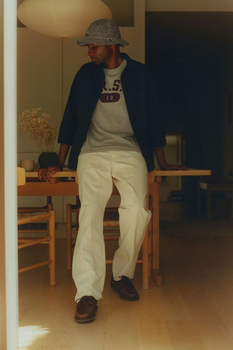 Norse Store orSlow Collaboration Collection Fashion Copenhagen Japan Herringbone Style Utility Angled Pockets 