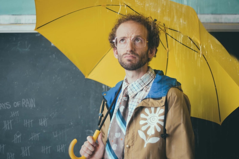Oatly ‘Reruns’ Introduces New Apparel for Sustainability Project vintage tees rain jackets yellow blue green orange brown