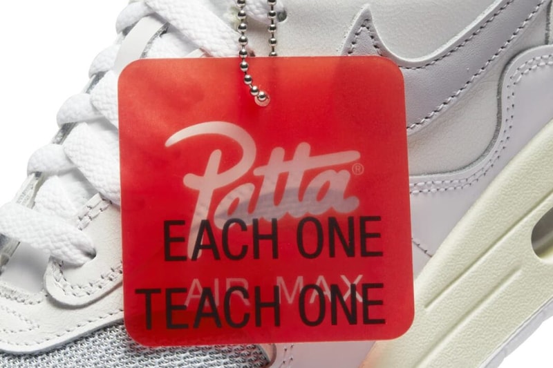 Patta Nike Air Max 1 White Dutch brand 2022 gray cream neutral clean air bubble release info date price
