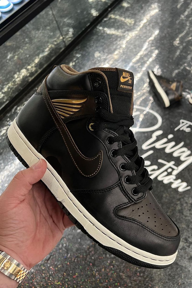pawnshop nike sb dunk high release date info wings photos price 