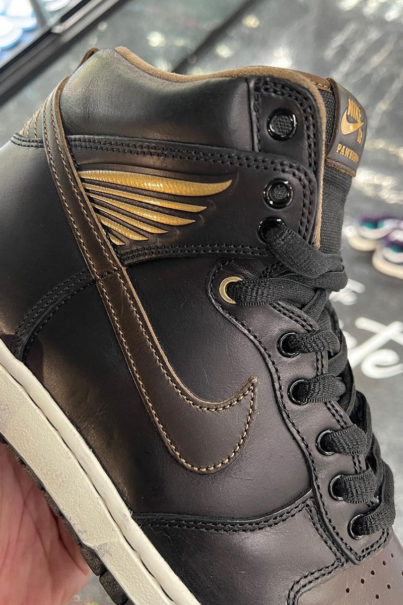 pawnshop nike sb dunk high release date info wings photos price 