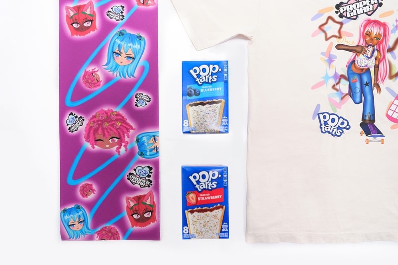 skateboarding skater skate latosha stone pop-tarts toaster pastries blueberry cherry wildberry sundae t-shirt skate the berrics blue silver foil