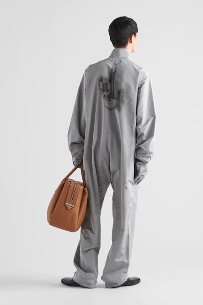 Prada Fall Winter 2022 "Body of Work" Runway Show Collection Release Information Coats Jackets Outerwear Raf Simons Miuccia Prada Thomas Brodie-Sangster, Asa Butterfield, Jeff Goldblum, Damson Idris, Kyle MacLachlan, Tom Mercier, Jaden Michael, Louis Partridge, Ashton Sanders Filippo Scotti