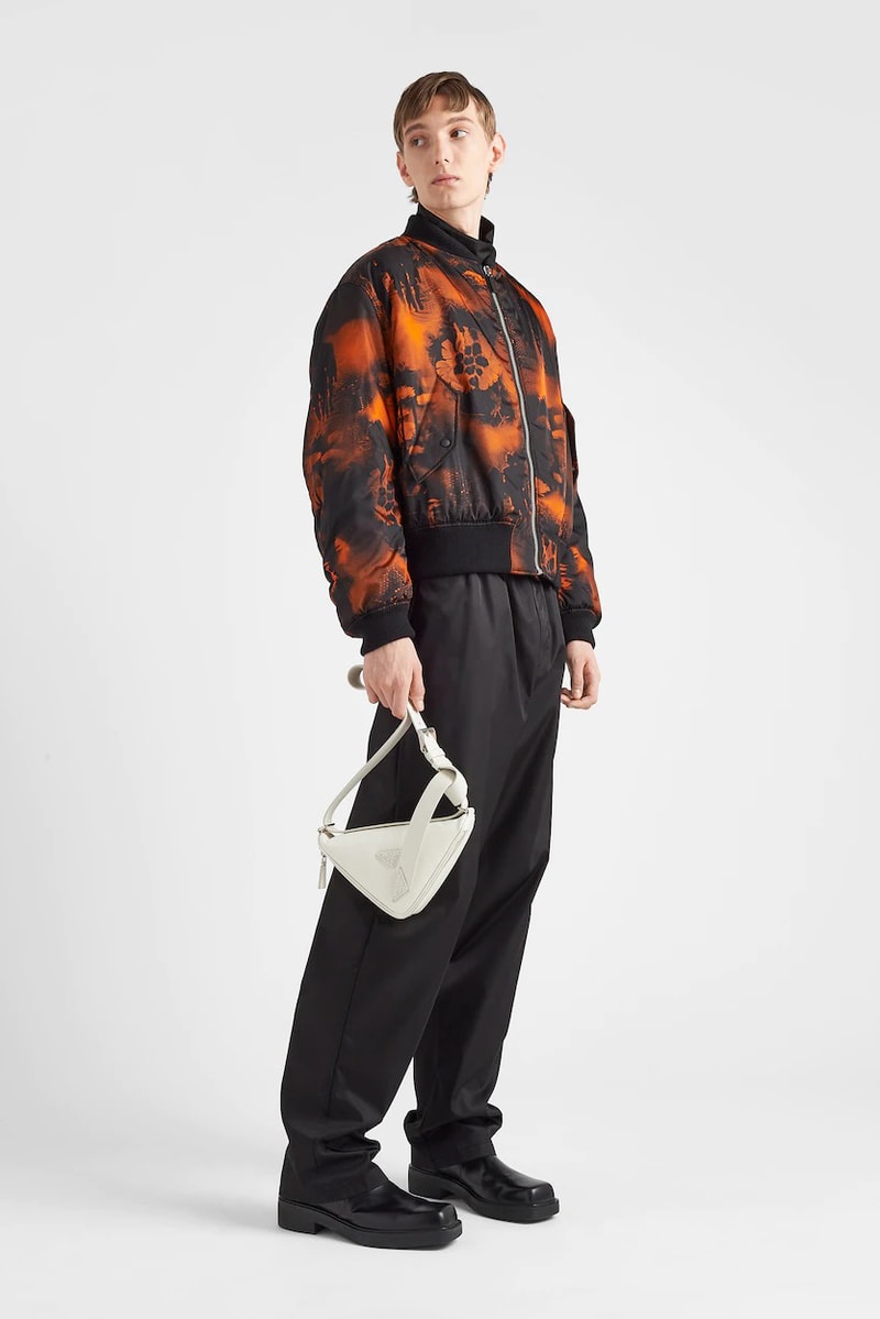Prada Fall Winter 2022 "Body of Work" Runway Show Collection Release Information Coats Jackets Outerwear Raf Simons Miuccia Prada Thomas Brodie-Sangster, Asa Butterfield, Jeff Goldblum, Damson Idris, Kyle MacLachlan, Tom Mercier, Jaden Michael, Louis Partridge, Ashton Sanders Filippo Scotti