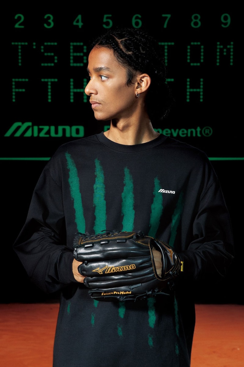 Randomevent mizuno fall winter 2022 baseball final inning wave solar sneaker last inning hoodie sweater sweatsuit varsity jacket tee release info date price