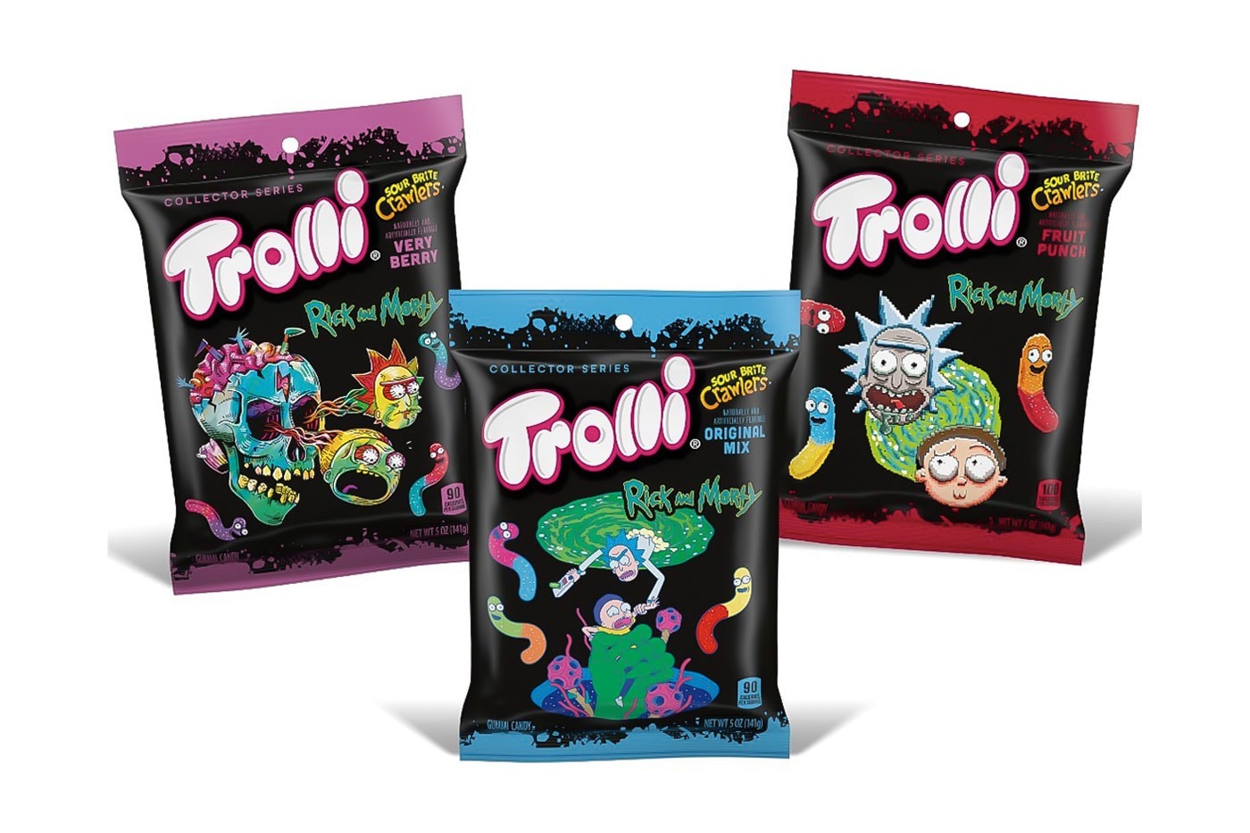 Rick and Morty Trolli Sour Brite Crawlers collab announcement release info adult swim 