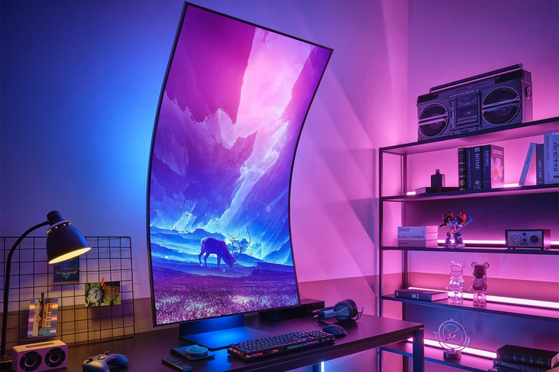 samsung gaming monitor 1000r curved 55 inch wide odyssey arc display screen 