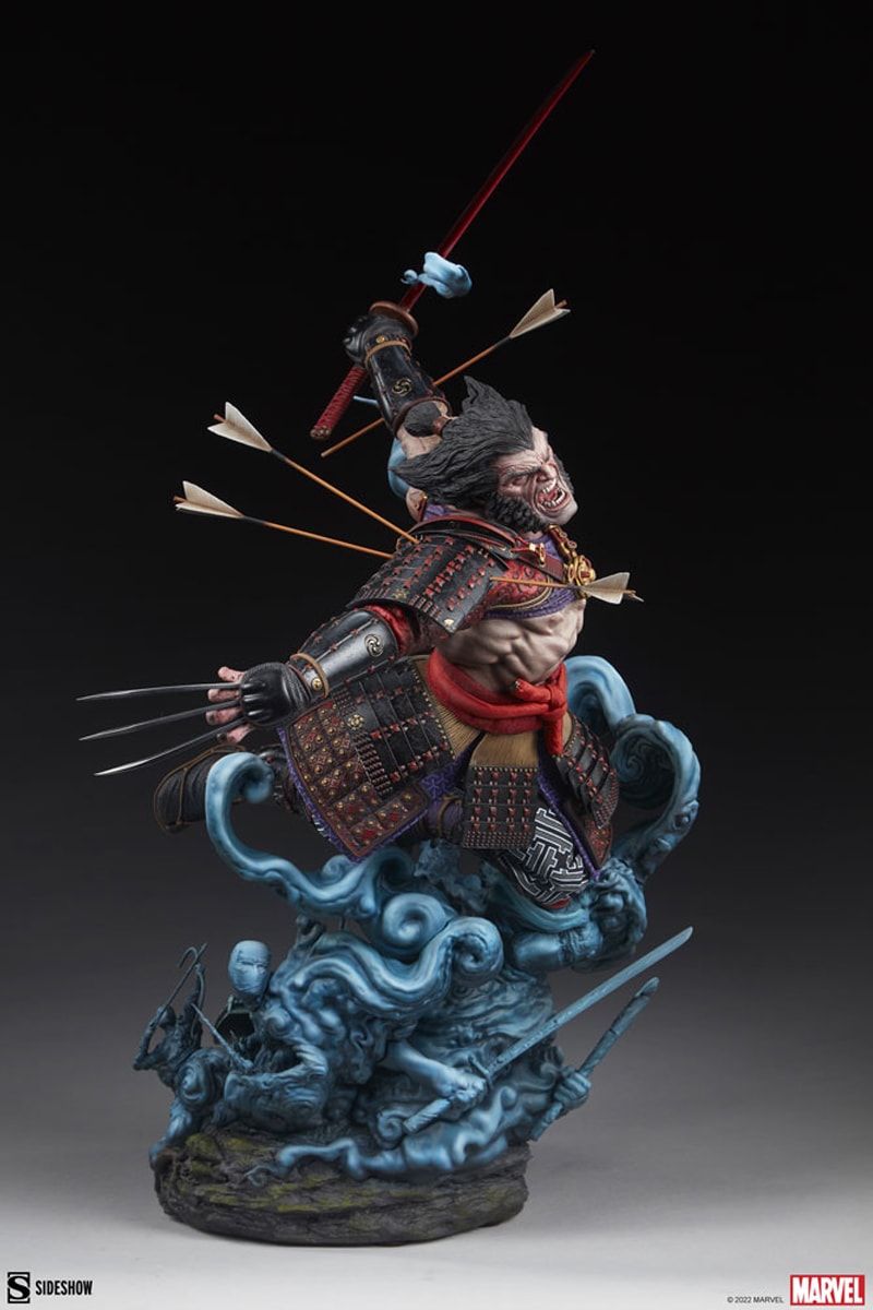 marvel comics entertainment wolverine ronin samurai feudal japan sideshow collectibles statue figure toys xmen 