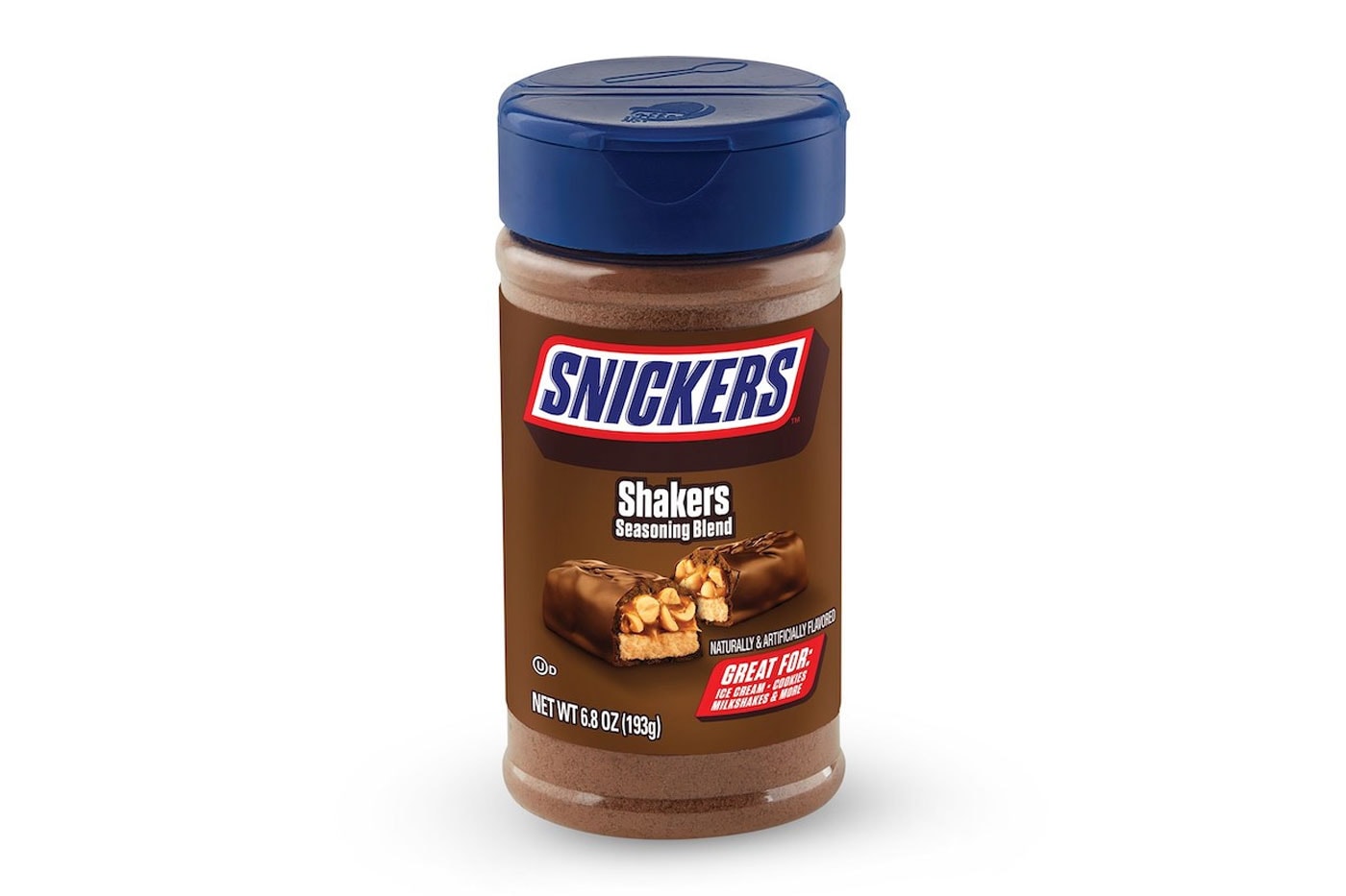 Snickers Shakers Seasoning Blend ice cream cookies milkshakes Mars Incorporated shaker sprinkle  BG foods 
