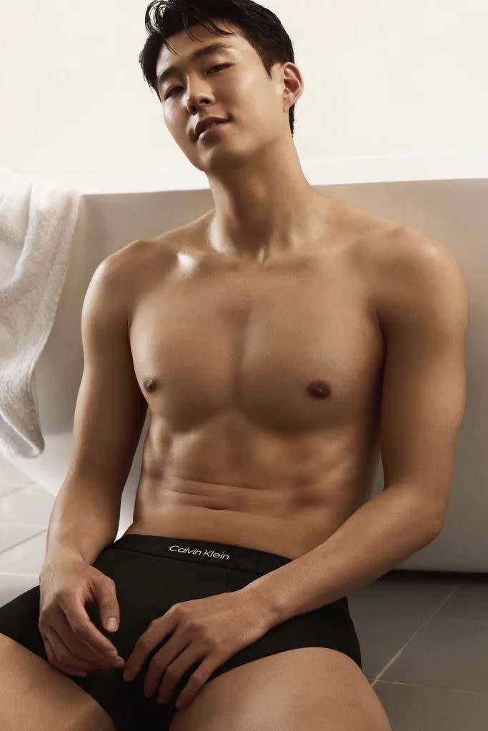 South Korea’s Son Heung-Min Becomes Calvin Klein Brand Ambassador underwear white soccer football