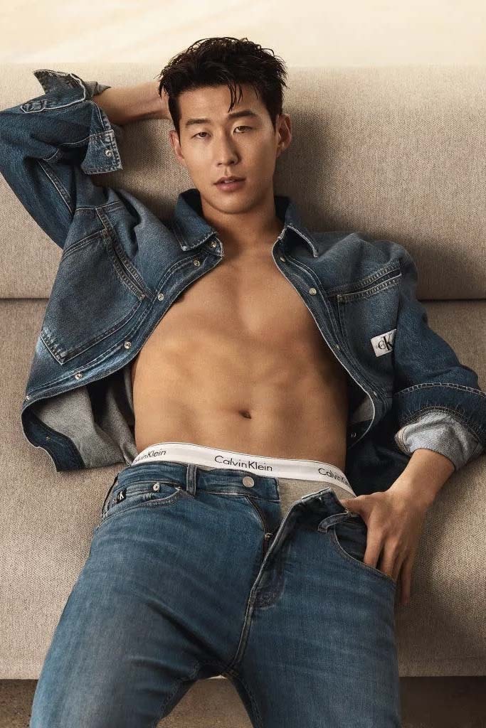 South Korea’s Son Heung-Min Becomes Calvin Klein Brand Ambassador underwear white soccer football
