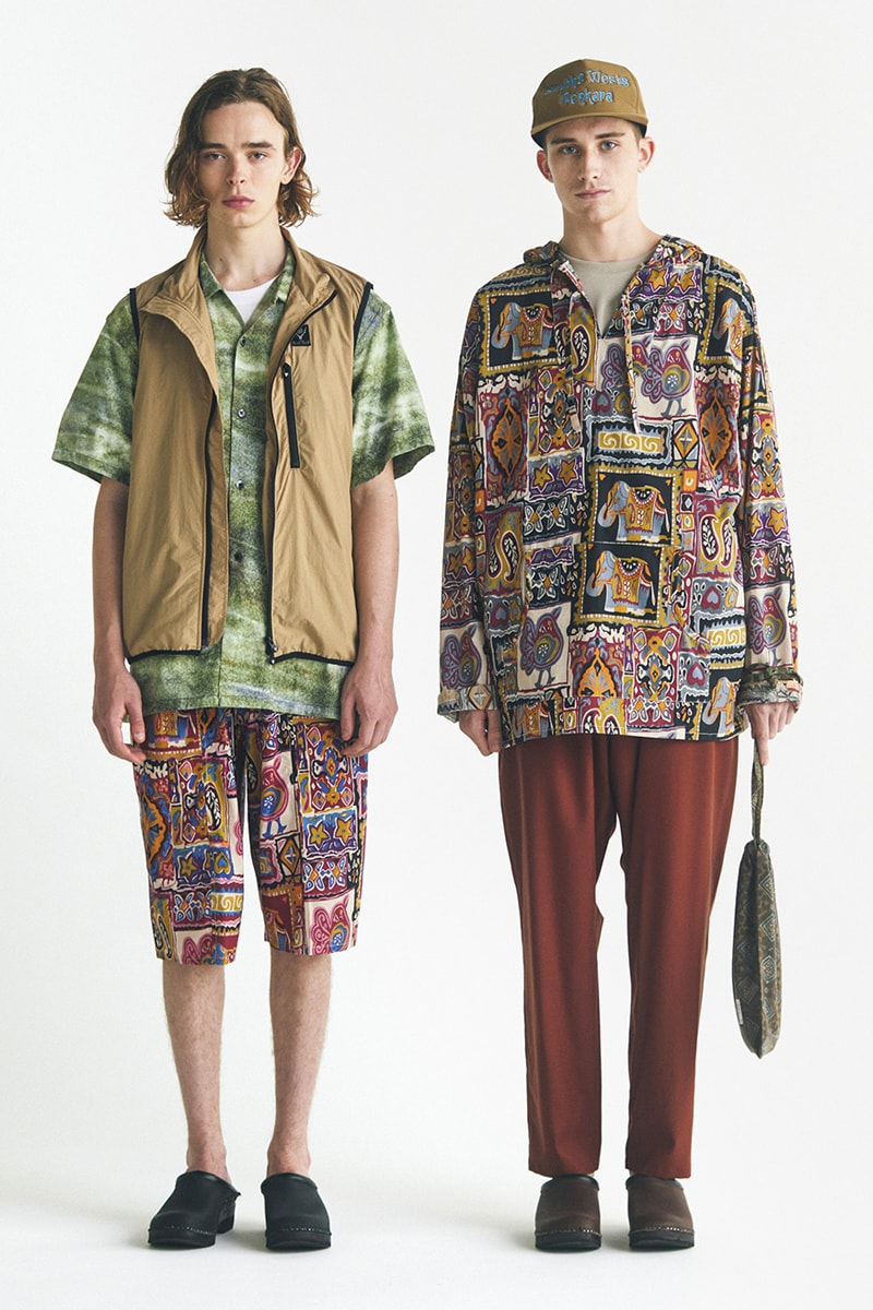 South2 West8 collection lookbook august 1 nepenthes bags jackets outwear pants shirts floral patterns release info date price