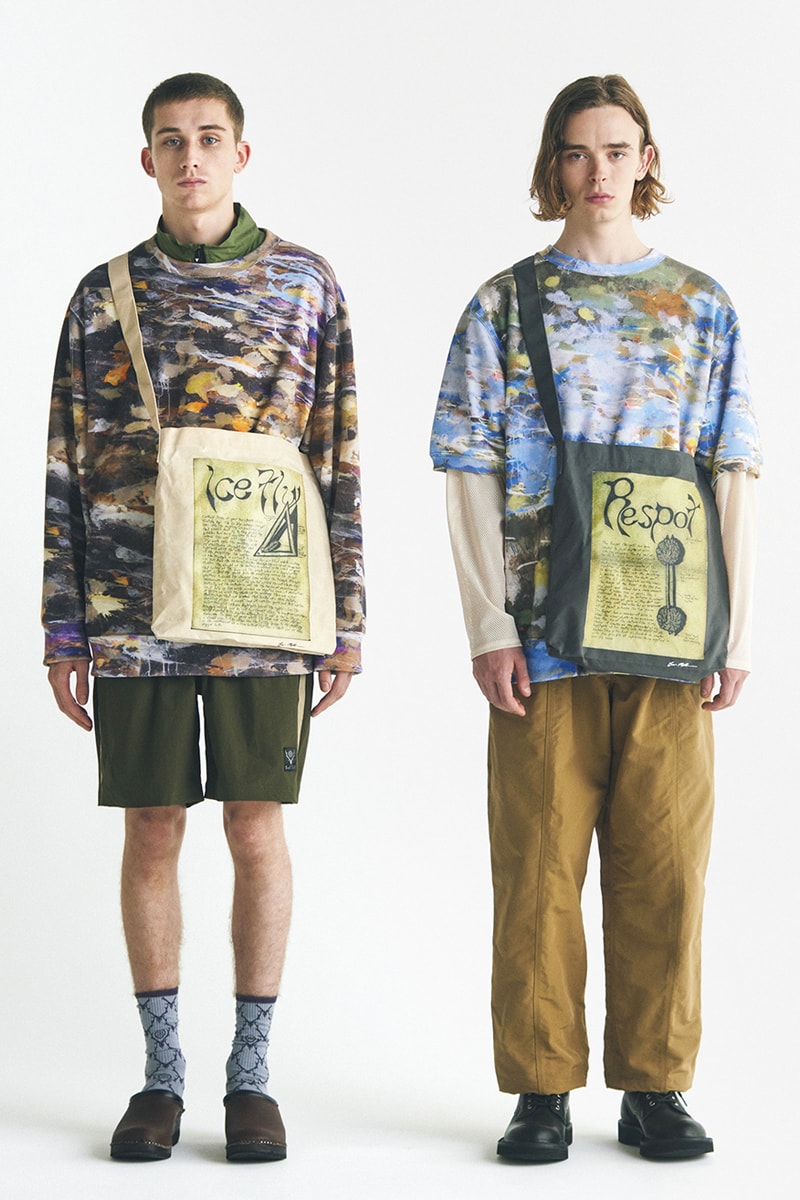 South2 West8 collection lookbook august 1 nepenthes bags jackets outwear pants shirts floral patterns release info date price