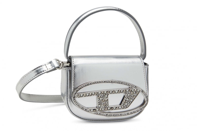 Diesel 1DR Bag Crystal jeweled embellished silver metallic
