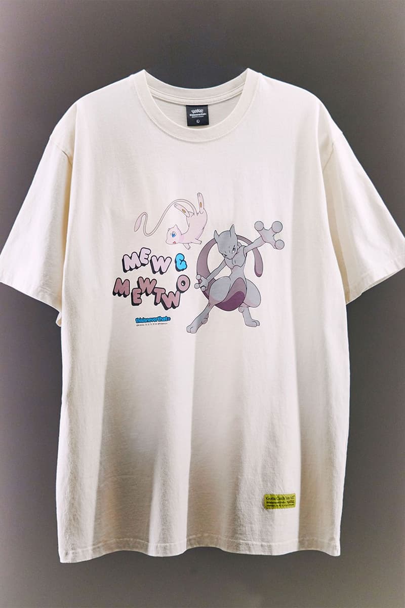 thisisneverthat Pokemon 3rd Collaboration Capsule Collection nintendo graphic tees pikachu mewtwo sticker poster cups caps release info date price