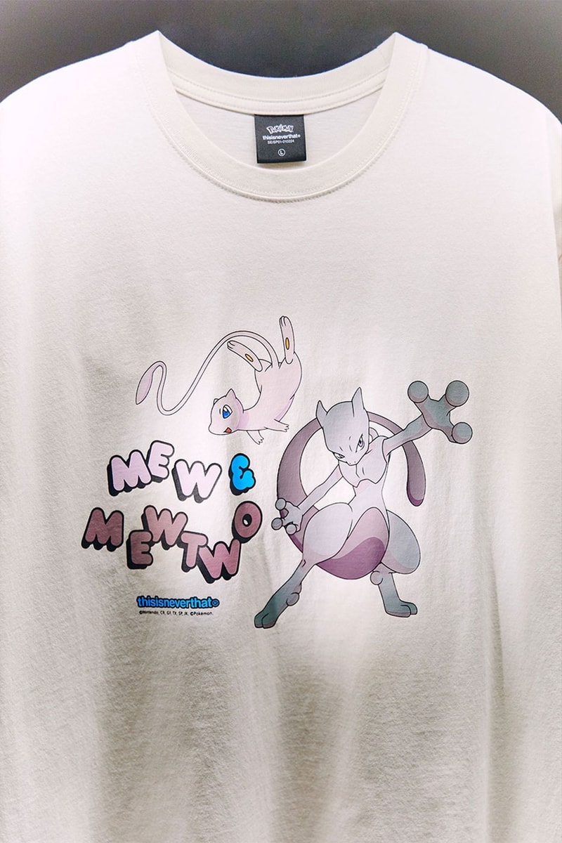 thisisneverthat Pokemon 3rd Collaboration Capsule Collection nintendo graphic tees pikachu mewtwo sticker poster cups caps release info date price