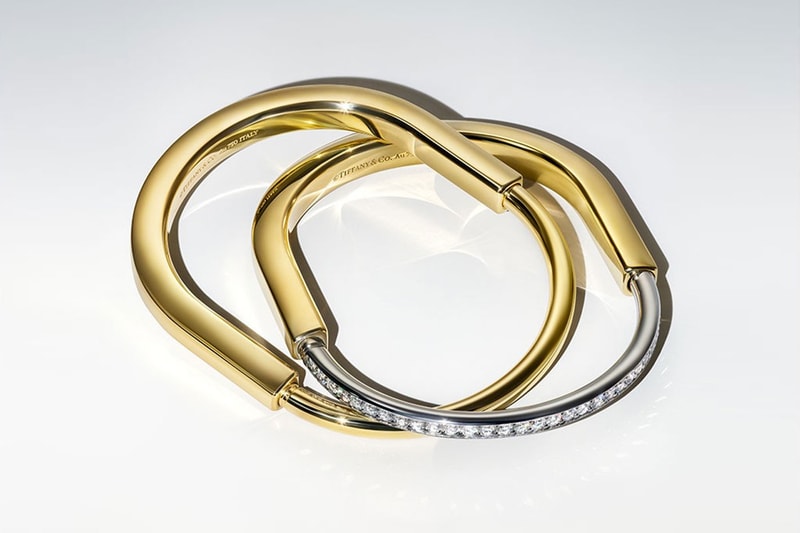 Tiffany and co lock bangle bracelet white yellow rose gold pave diamonds love release info date price