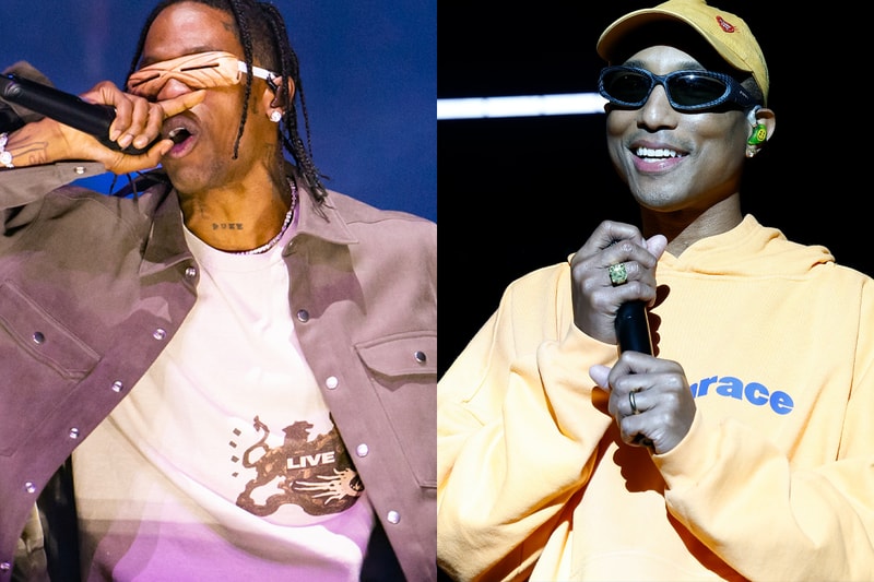 Travis Scott and Pharrell Spotted Working Together on 'Utopia' rappers producer album kylie jenner stormi studio astroworld