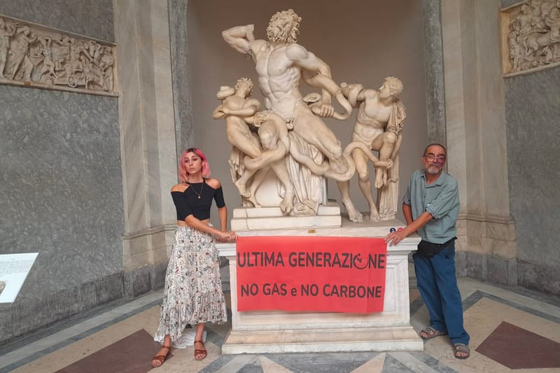 Climate Activists Glued Their Hands to a Statue at the Vatican