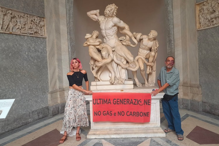 Climate Activists Glued Their Hands to a Statue at the Vatican