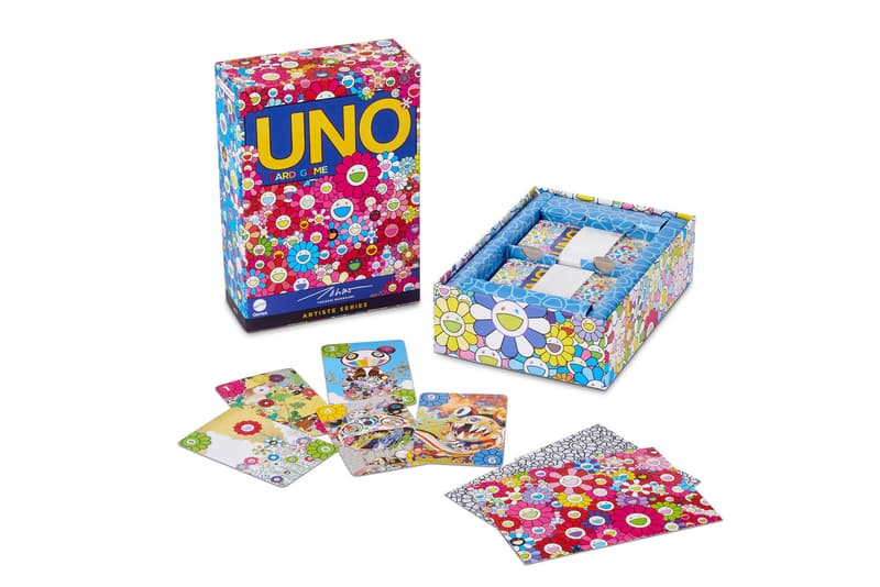UNO Artiste Series: Takashi Murakami release info superflat contemporary artwork color kaikai kiki card games Nina Chanel Abney Jean-Michel Basquai Keith Haring