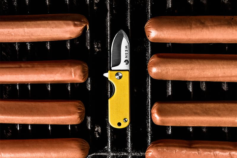 wesn international mustard day founders birthday sale yellow g10 titanium microblade edc gear everyday carry
