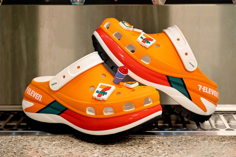 7 eleven crocs mega crush clog classic clog sandal slurpee jibbitz snacks release date info store list buying guide photos price 