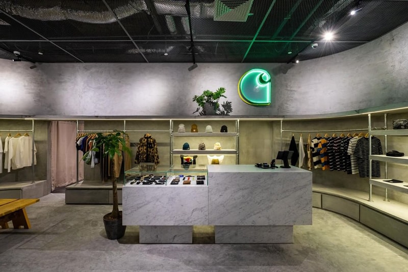 carhartt wip singapore flagship scotts square retail space interior industrial urban andrea caputo botanical city limited edition