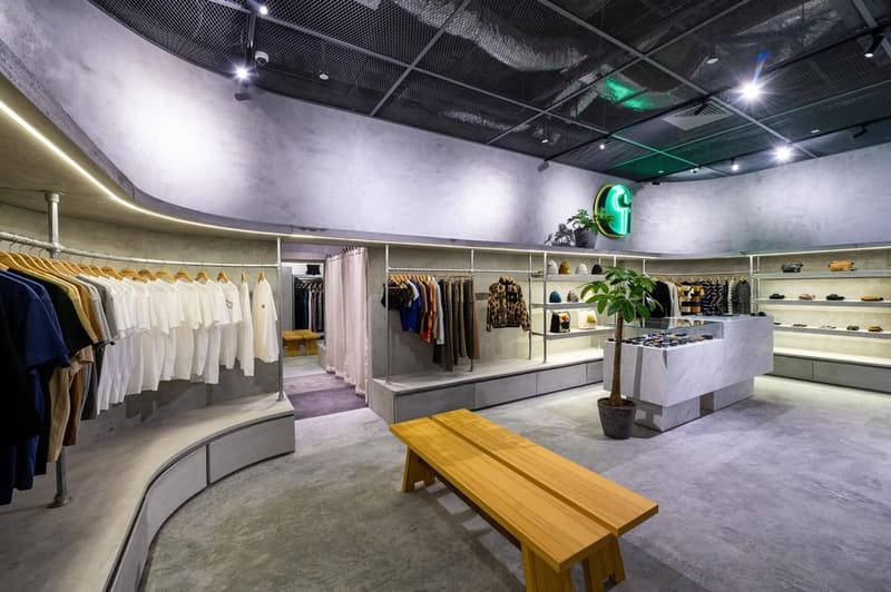 carhartt wip singapore flagship scotts square retail space interior industrial urban andrea caputo botanical city limited edition