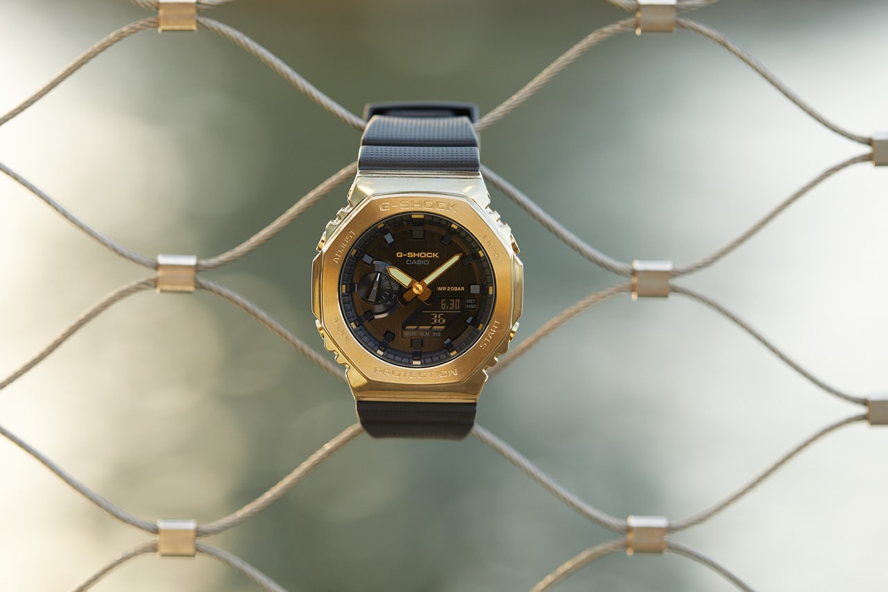 G-SHOCK Black and Gold Watch Collection Lookbook GM-2100G-1A9 GM-S2100GB-1A GM-5600G-9 GM-S5600GB-1 Shock-Resistant 200-Meter Water Resistance 
