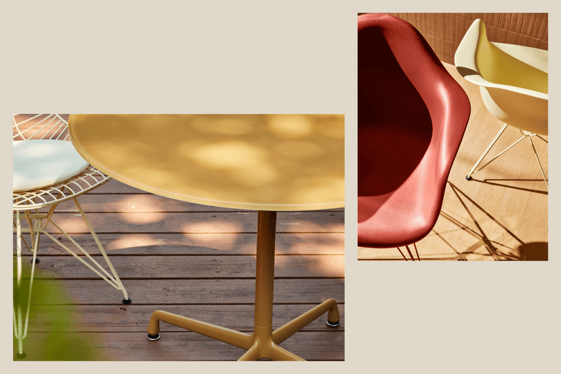 HAY and Herman Miller Eight Piece Furniture Collection Inspired by Eames' Classics