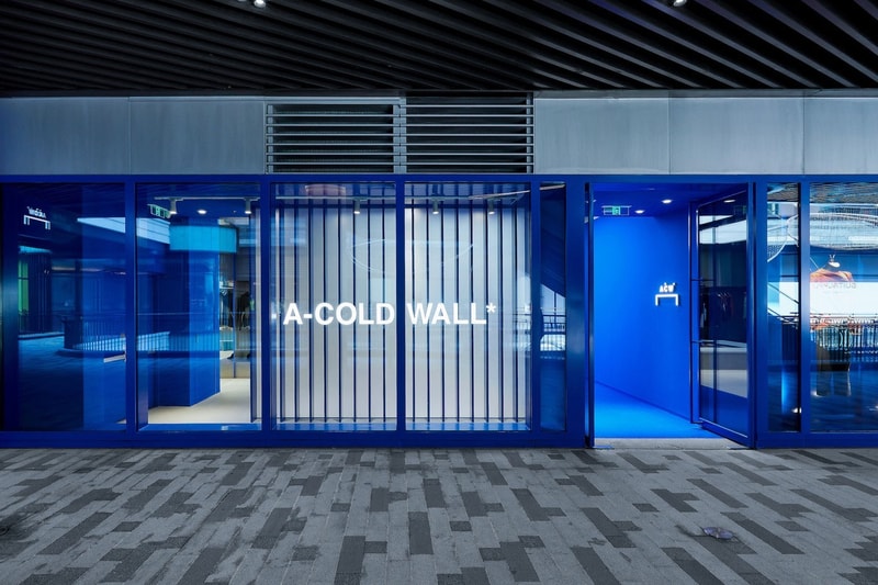 A Cold Wall Shanghai Concept Store Opening inside look interiors step into blue white glass industrial design team china second Taikoo Li Qiantan news info