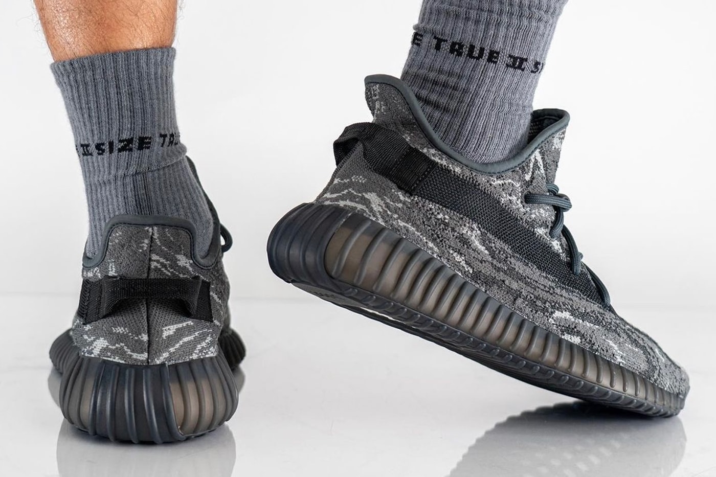 On Foot Look At The adidas 350 V2 Space Grey - Sneaker News
