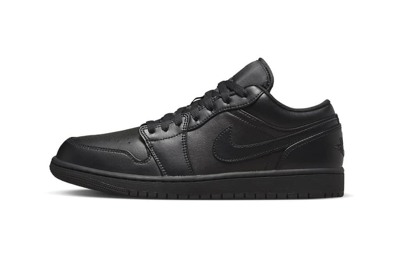 Air Jordan 1 Low and Mid Get Hit With "Triple Black" for Its September Release Date 553558-093 554724-093 low top all leather