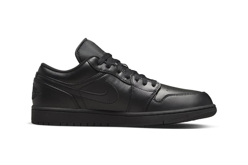 Air Jordan 1 Low and Mid Get Hit With "Triple Black" for Its September Release Date 553558-093 554724-093 low top all leather