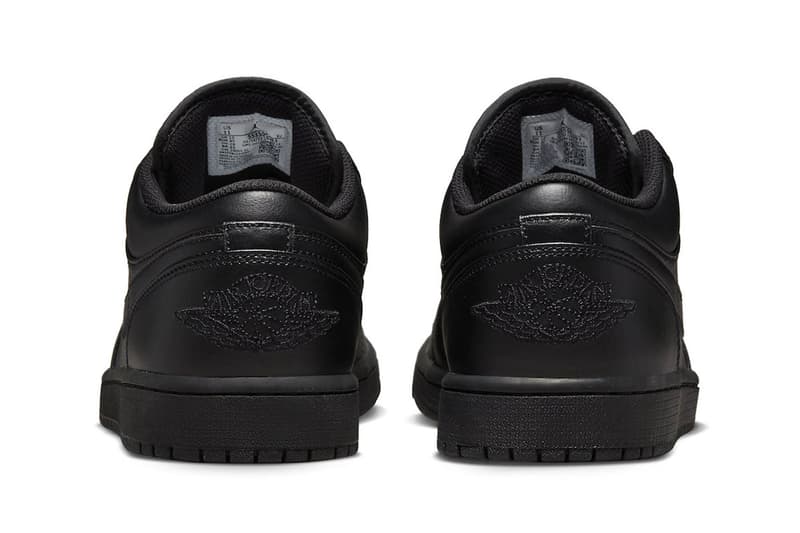 Air Jordan 1 Low and Mid Get Hit With "Triple Black" for Its September Release Date 553558-093 554724-093 low top all leather