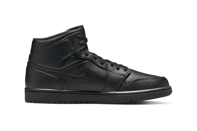 Air Jordan 1 Low and Mid Get Hit With "Triple Black" for Its September Release Date 553558-093 554724-093 low top all leather
