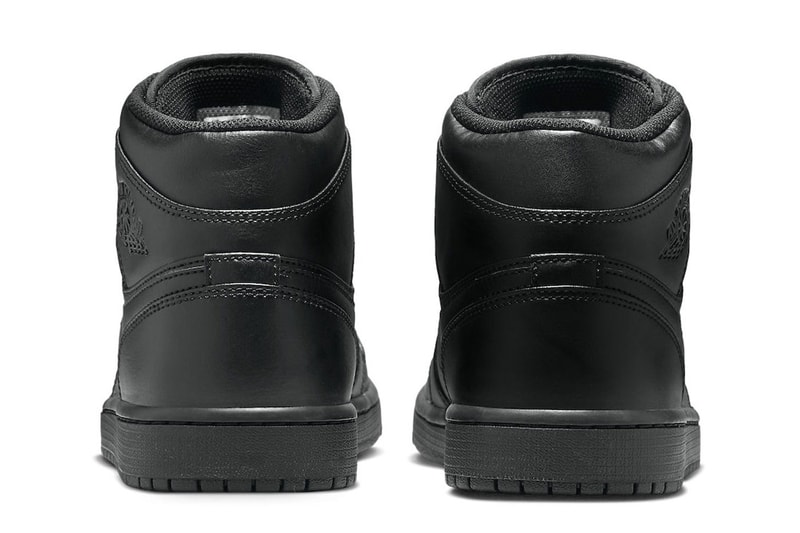 Air Jordan 1 Low and Mid Get Hit With "Triple Black" for Its September Release Date 553558-093 554724-093 low top all leather