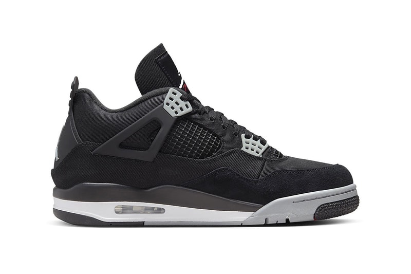 Air Jordan 4 "Black Canvas" Receives an Early October Release Date Jordan brand DH7138-006 michael jordan black light steel grey white fire red high tops snkrs