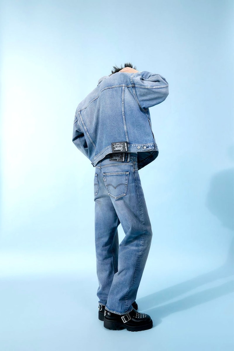 AMBUSH Levi's loose fit trucker jacket indigo bottle cap buttons tool buttons black silver boot cut 517 release info date price