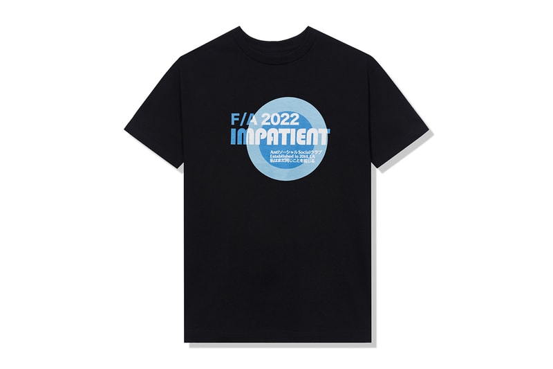 ANTI SOCIAL SOCIAL CLUB Fall 2022 IMPATIENT Collection Full Look Release Info Date Buy Price 