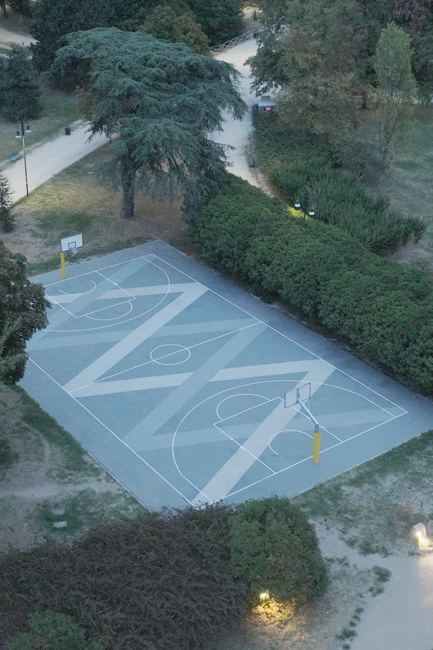 A|X Armani Exchange Basketball Courts Milan Parco Sempione Via San Paolino Via Pitteri Vincenzo Muccioli Alberto Moravia