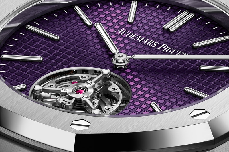 Audemars Piguet Drops New Royal Oak Tourbillon Extra-Thin RD3 With Purple Dial luxury watches selfwinding flying plum