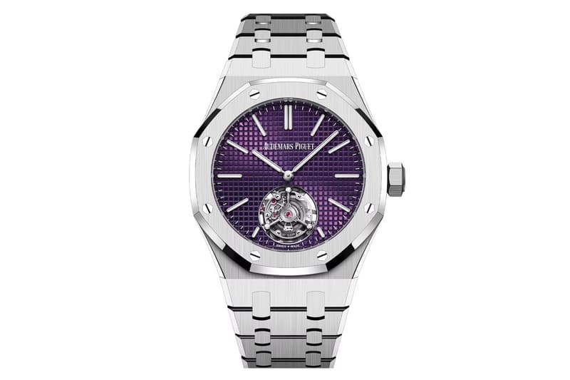 Audemars Piguet Drops New Royal Oak Tourbillon Extra-Thin RD3 With Purple Dial luxury watches selfwinding flying plum