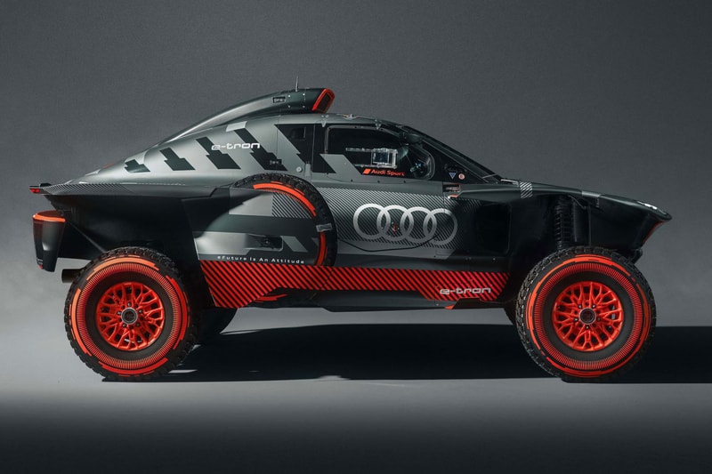Audi Rs e tron e2 rally car morroco rally dakar rally 2023 new body wider cockpit hood weight reduction images info 
