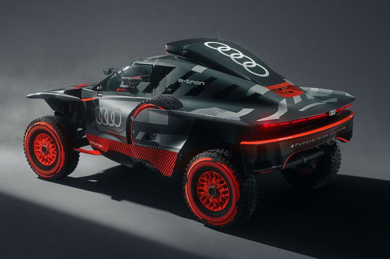 Audi Rs e tron e2 rally car morroco rally dakar rally 2023 new body wider cockpit hood weight reduction images info 