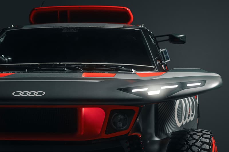 Audi Rs e tron e2 rally car morroco rally dakar rally 2023 new body wider cockpit hood weight reduction images info