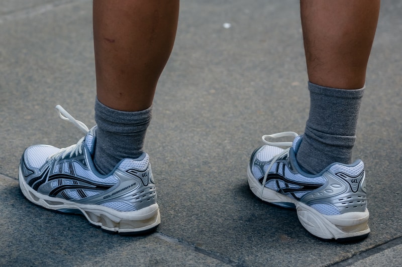 Here Are the Biggest Street Style Footwear Trends at NYFW SS23 nike clogs crocs dunk lows asics gel kayano slides comme des garcons heels cleat nike air foamposite one cdg balenciaga defender