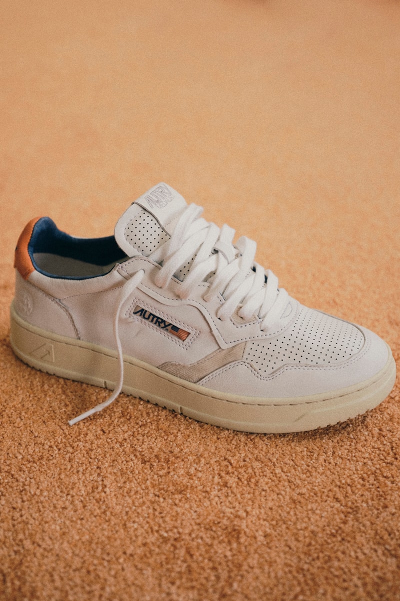 BSTN x Autry Action Shoes 01 Low White Orange Collaboration Release Information Sneaker Shoe Footwear Trainer